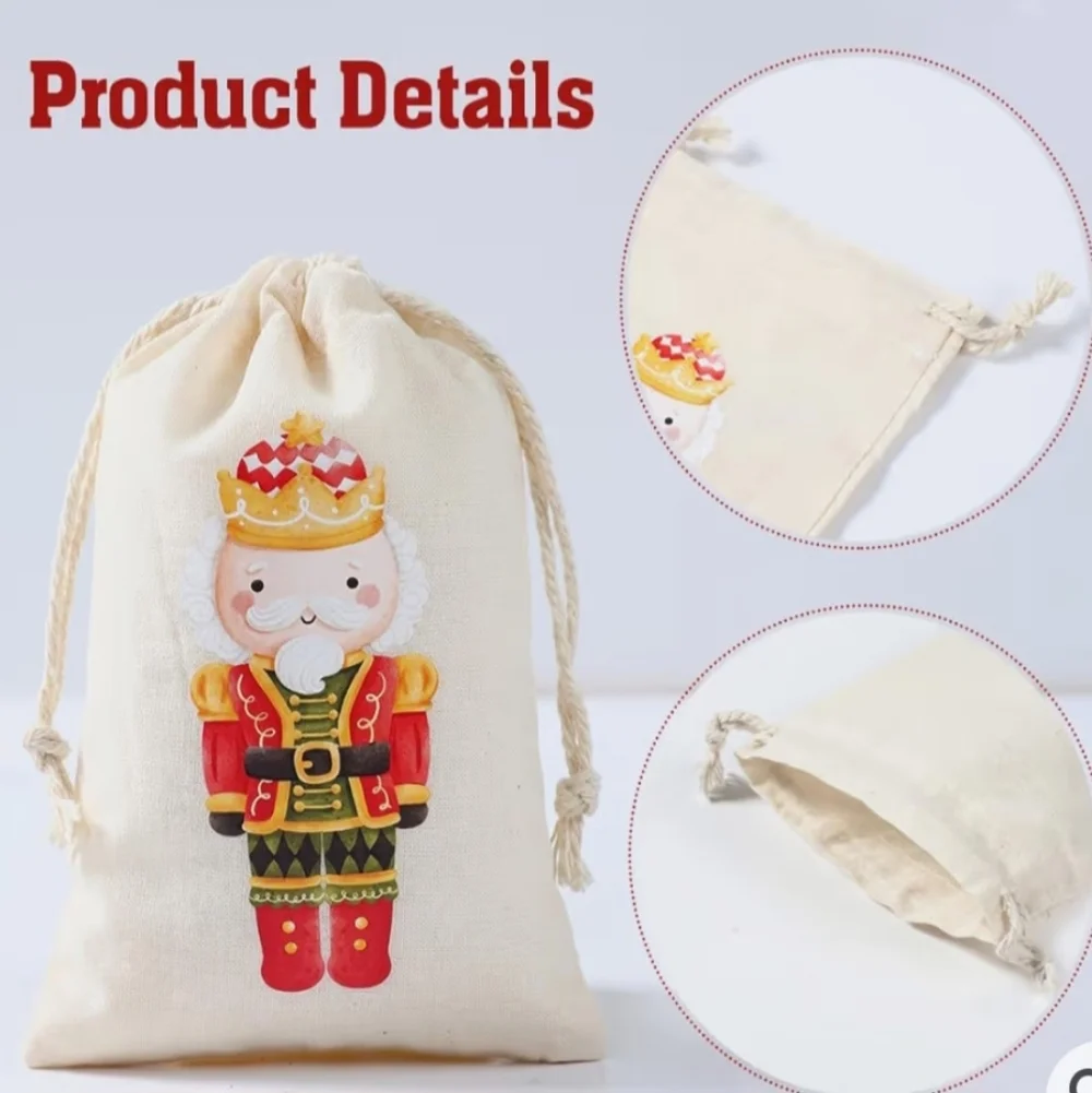 Nutcracker Themed Gift Bags - Cream